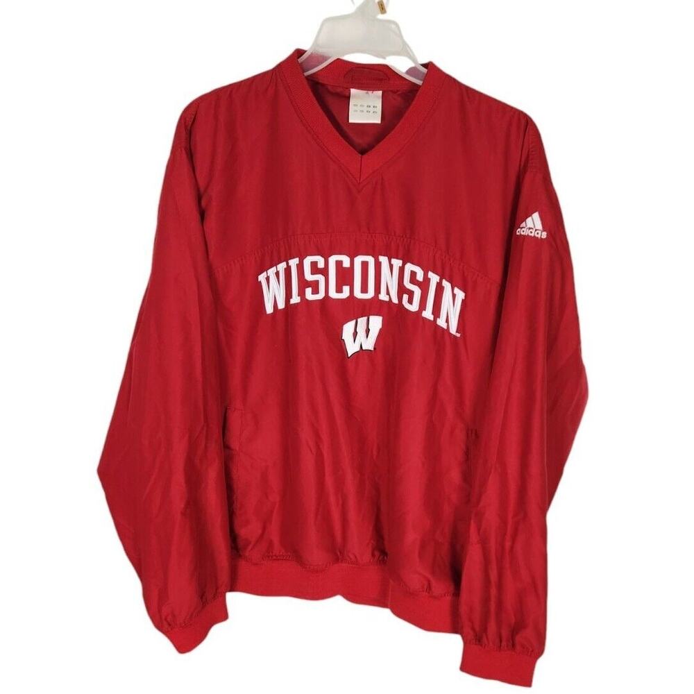 Y2K University of Wisconsin Adidas Pullover men's 2X